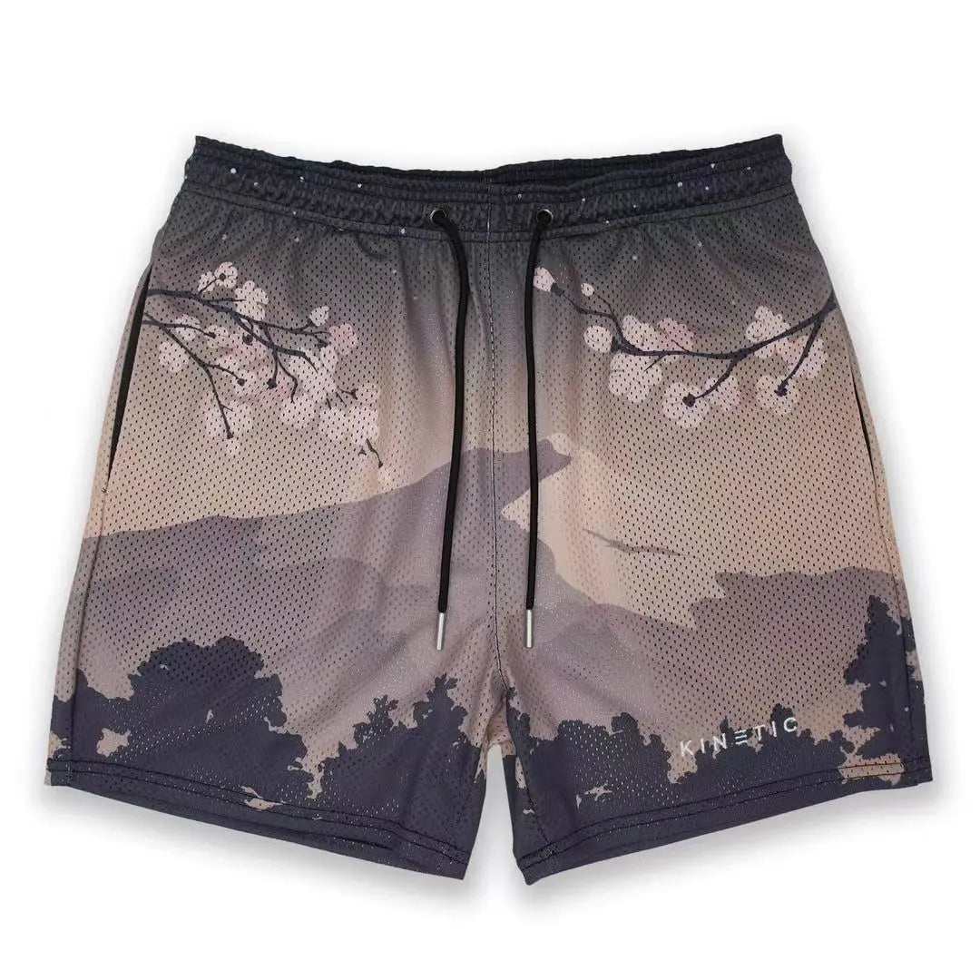 Summer Mens Sports Fitness Running Basketball Shorts